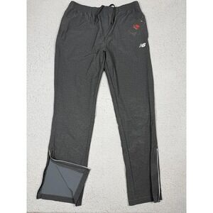 NWT New Balance Pants Mens XL Gray Woven Track Straight Leg Zip Pocket Stretch